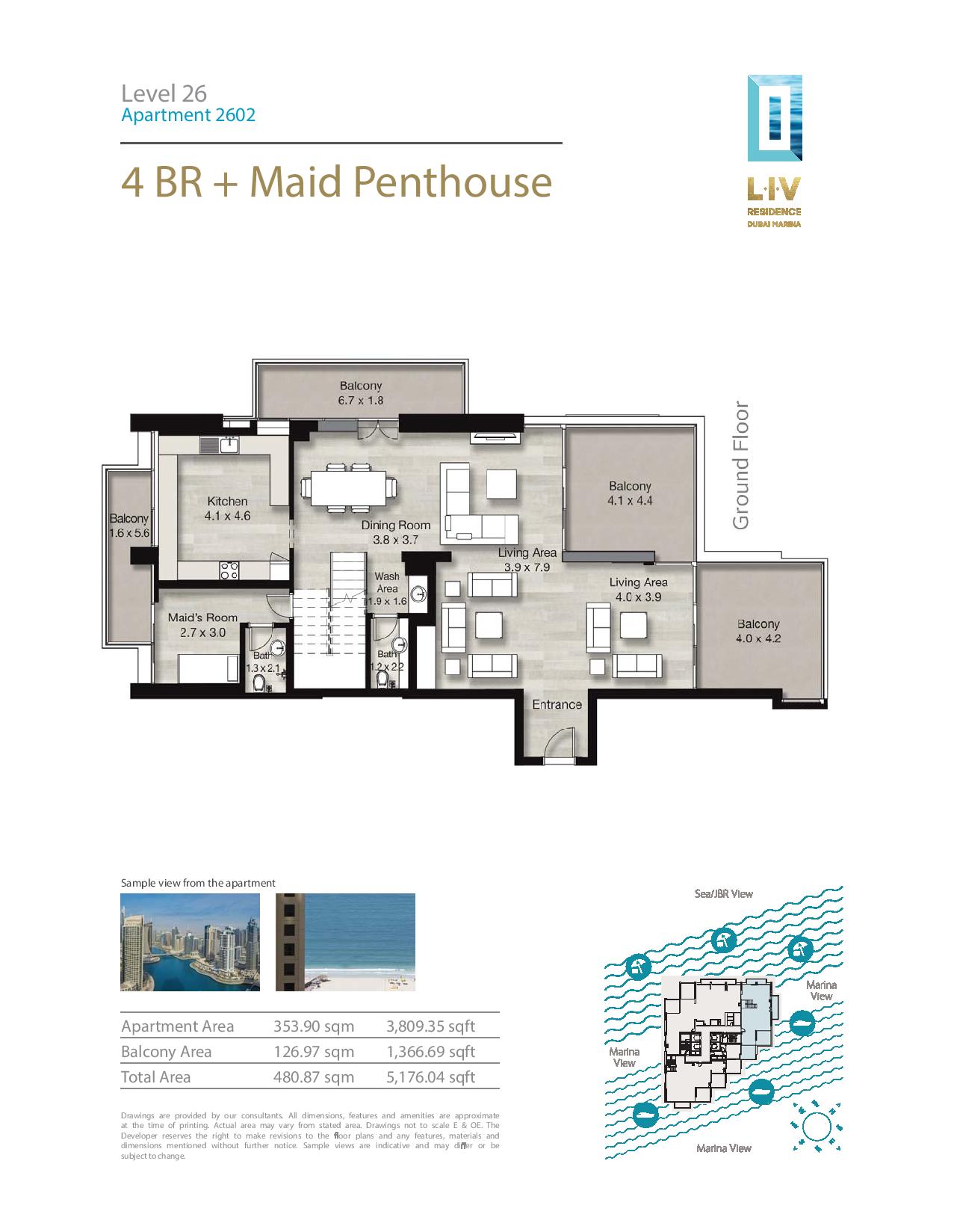 Floor Plans - LIV Residence Dubai Marina by LIV Real Estate Development