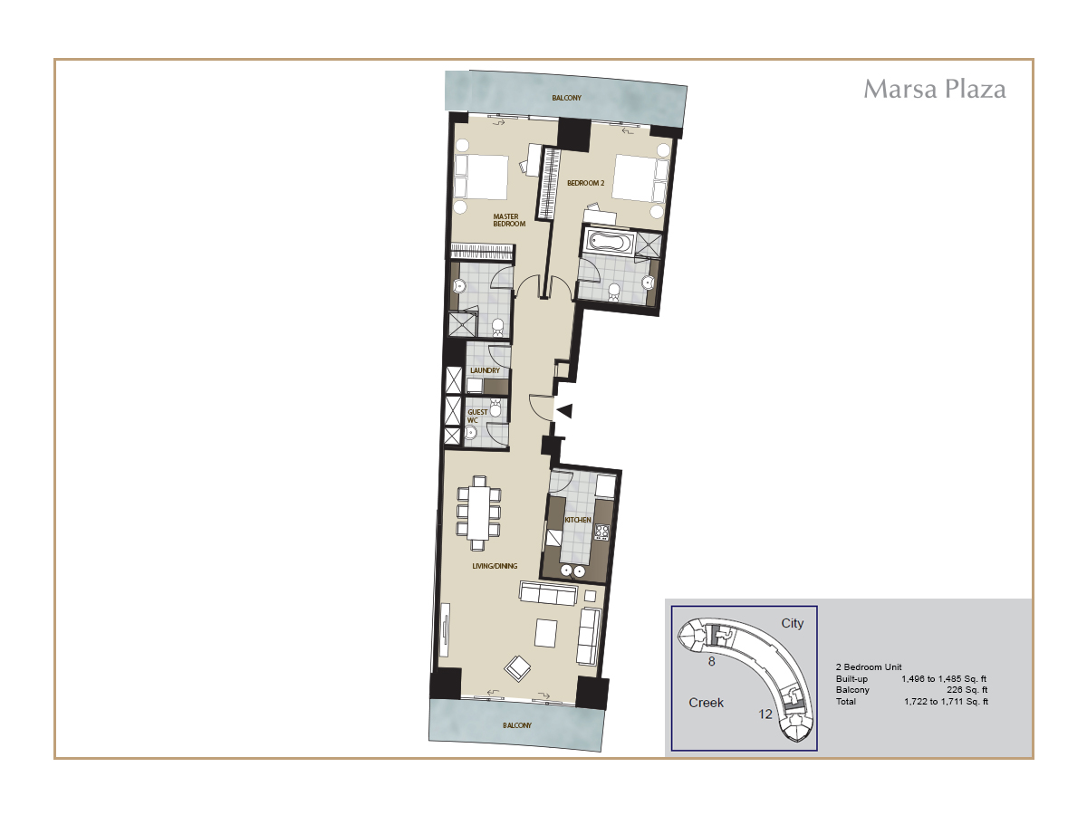Floor Plans Marsa Plaza Dubai Festival City Dfc By Al Futtaim