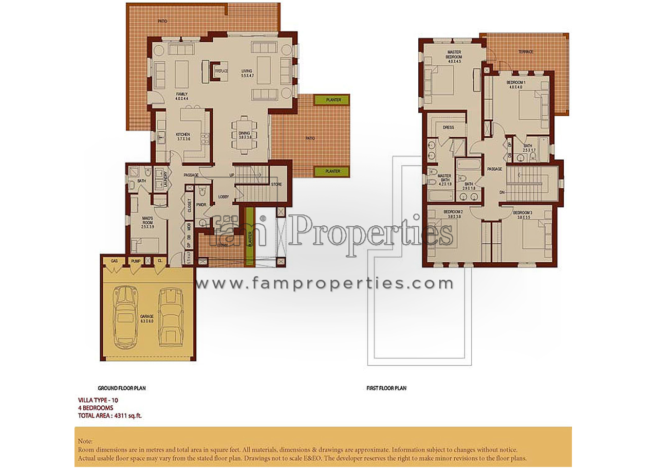 Floor Plans Arabian Ranches 1 Dubai Real Estate
