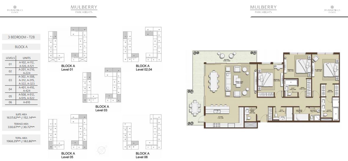 Floor Plans Mulberry At Park Heights Dubai Hills Estate By Emaar