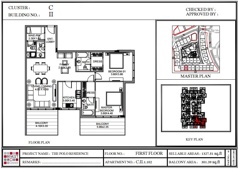 Floor Plans The Polo Residence Mohammad Bin Rashid Al Maktoum City (MBR) by Invest Group Overseas