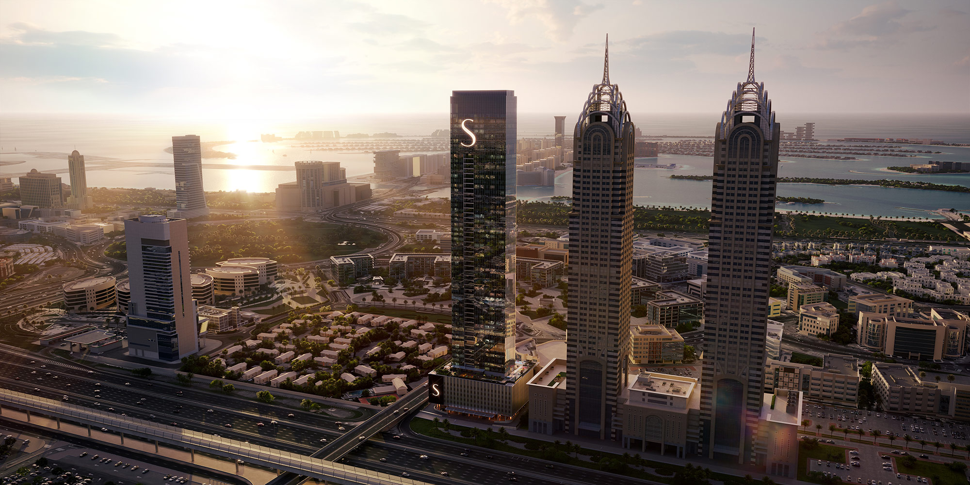 Sobha The S Tower is a 751-ft luxury residential building in Al Sufouh.