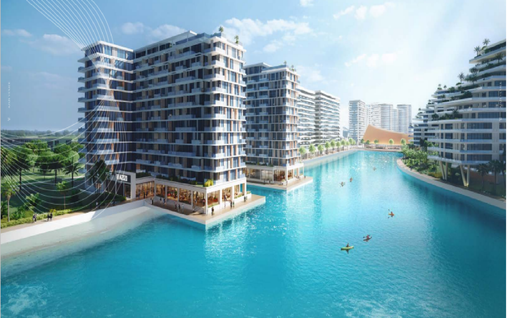 1, 2 and 3-BR Azizi Venice Apartments for Sale in Dubai South.