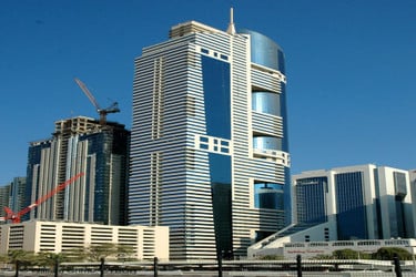 Blue Tower location map in Sheikh Zayed Road