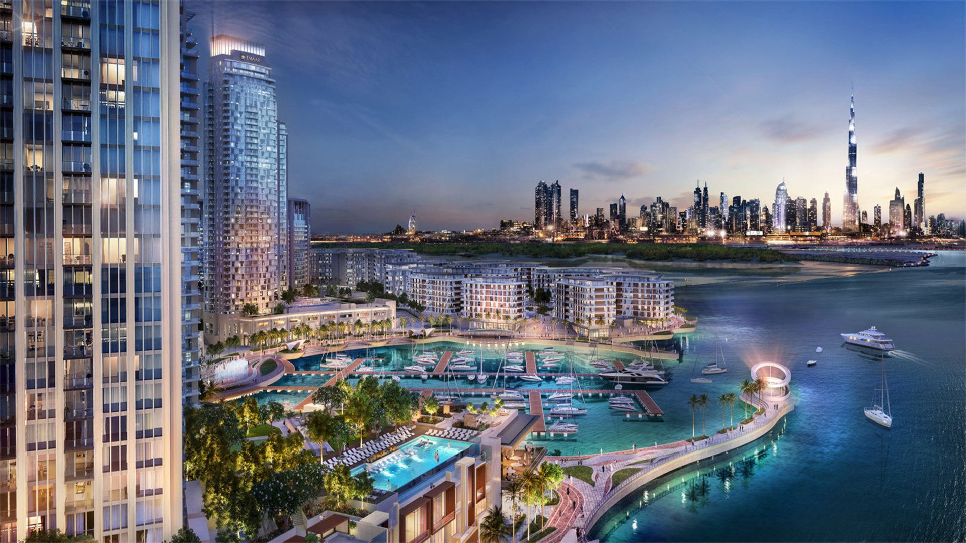 Dubai Creek Beach Apartments at Dubai Creek Harbour.