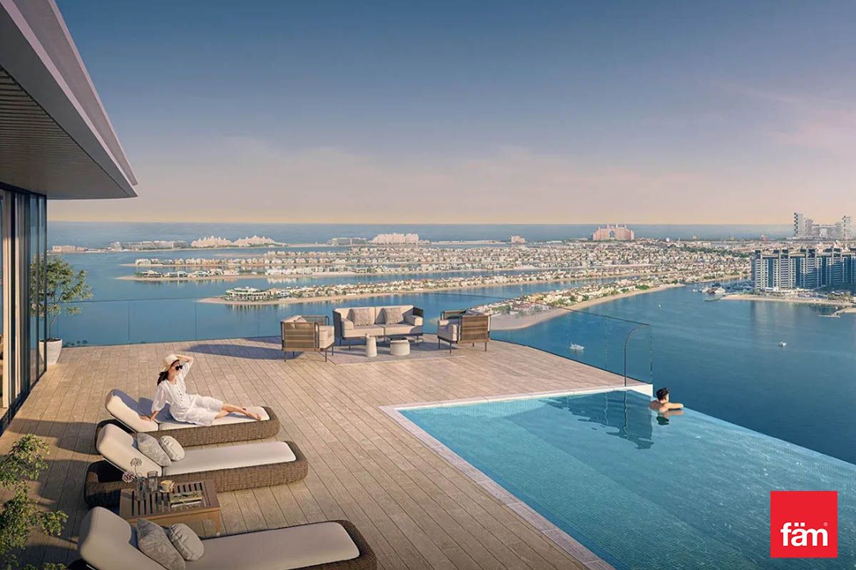 Full Sea and Palm View | 3BR plus M | Mid-floor-7